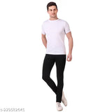 Men's slim fit stretchable black denim jeans, high-quality dark wash mid-rise with buttons and zip closure. Sizes: 28, 30, 32, 34, 36 (inseam length 41 inches). Made in India. May vary due to lighting sources
