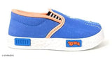 Blue, white, pink Unisex sneakers with orange trim