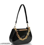 Black quilted crossbody bag with chain strap