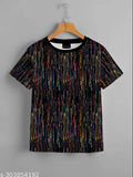 Multi-colored, vibrant graphic t-shirt with regular and oversized fit options