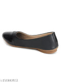 Black synthetic slip-on Moonwalk Fashionable Bellies for women's casual bellies with heels, size range: IND-3 to IND-8. Made in India