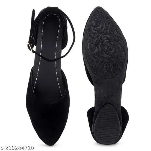 Suede round-shaped sandals for casual party and office wear by 6ixfeet. Quality bellies offer trendy, stylish comfort for various outfits. Available in multiple colors and sizes. Made in India
