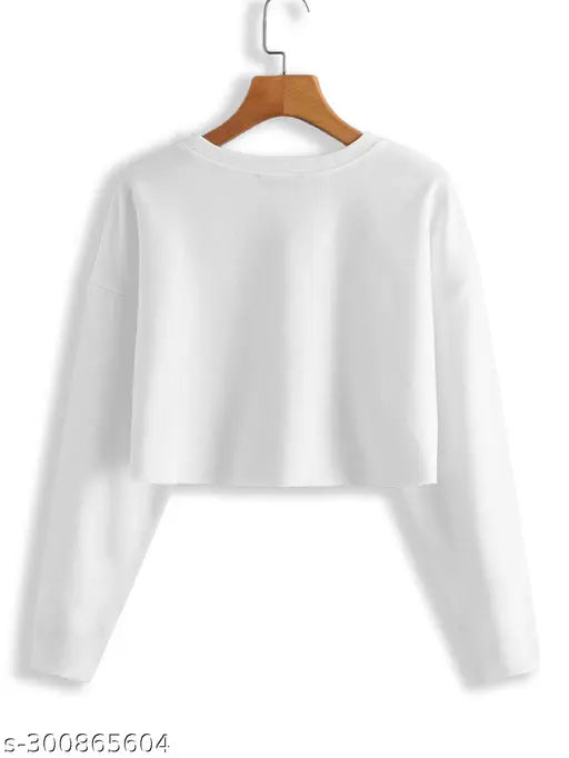 Cotton long-sleeved printed top for women, vibrant pattern on XS size (bust 34in, length 17in), Indian made