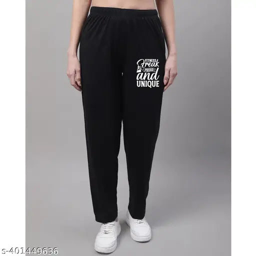 Women's premium black cotton pajama pants