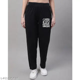 Women's premium black cotton pajama pants