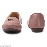 Synthetic leather ethnic loafers, VLANCO latest collection for women and girls, Indian-made comfortable footwear with textured pattern
