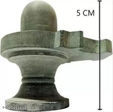 5 cm shivlinga statue gery for puja and havan Decorative Showpiece - 5 cm (Stone, Grey)