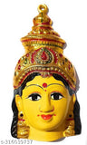 Oxide metal Varalakshmi Amman Face mask, 5.5" x 3.5", Indian God idol for pooja rituals