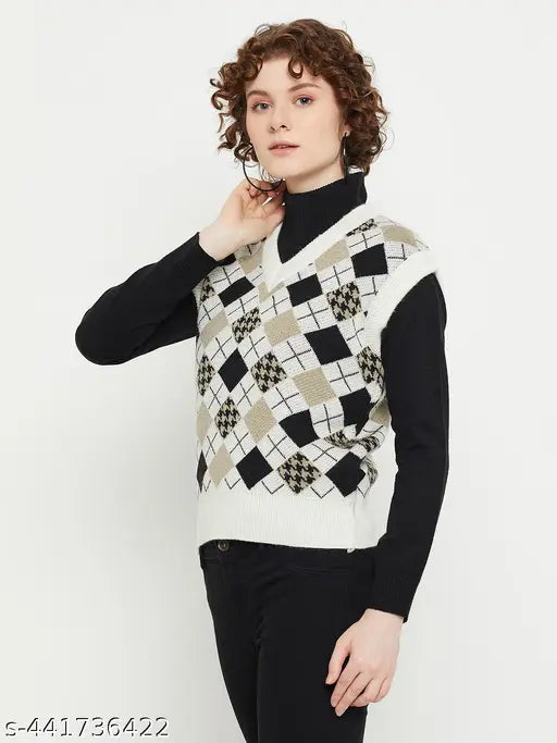 Kasma Women Turtle Neck Full Sleeves Cable Knit Sweater