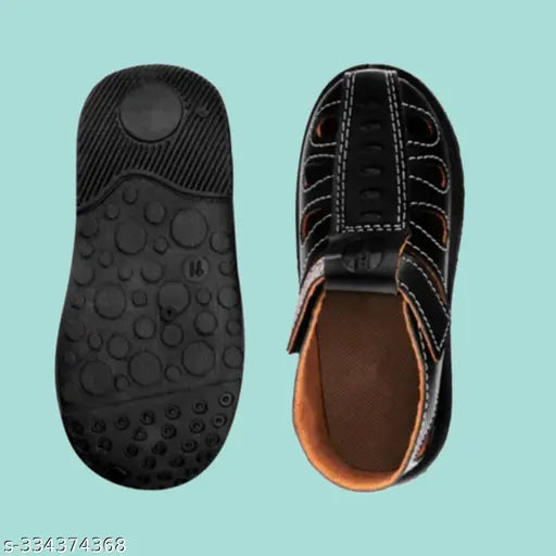 Black, PVC, Kids casual shoes, boys and girls slippers, unisex, belly slippers, padded soles