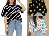 Black and white oversized t-shirt set for women, includes one in each colorway