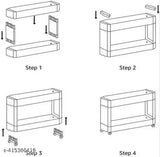 Five-layer slim storage organizer rack with wheels, for kitchen, bedroom, or bathroom use