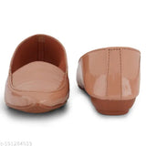 Patent leather pink SKOLL Shiney Pointy Bellies - casual slip-on footwear for women, India origin
