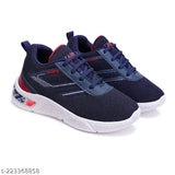 Black and red Bersache sneakers with lace-up closures