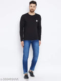 Soft cotton blend men's round neck t-shirt, long sleeves, printed net, unmatched comfort & durability. Perfect for casual looks with denim jeans and sneakers. Made in India