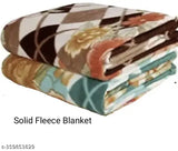 Fleece solid blanket, soft & cozy, free size (86x56), made in India