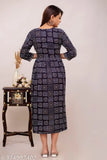 Black rayon saree with long sleeves and printed design
