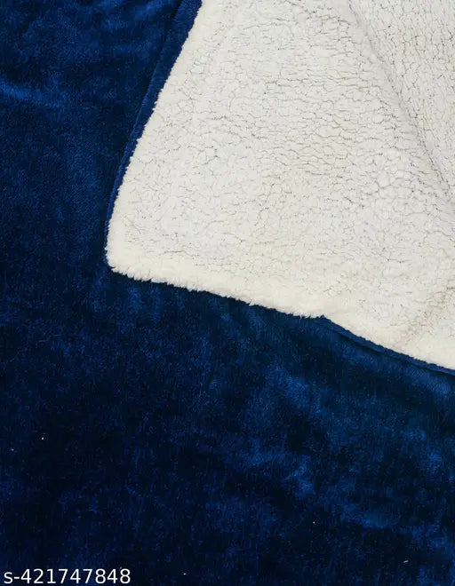 Lightweight navy blue fur AC blanket, premium organic cotton muslin for kids (132 X 102 CM), versatile baby wrapper and wash cloth