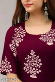 Adrika fashionable maroon embroidered kurta for women's wear