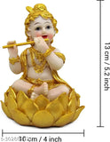 Handcrafted Krishna resin statue, 52 x 4 inch, perfect home decor for Diwali gifting or tabletop showpiece, made in India