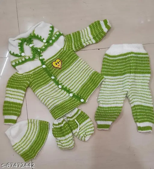 Acrylic colorblocked sweater for girls, elegant and flawsome, 0-6 months size from India