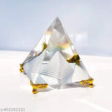 Clear glass Vastu pyramid for positive energy, success, good luck & prosperity (India)