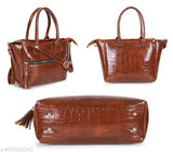Elegant side sling crocodile-skin purse, multiple card slots