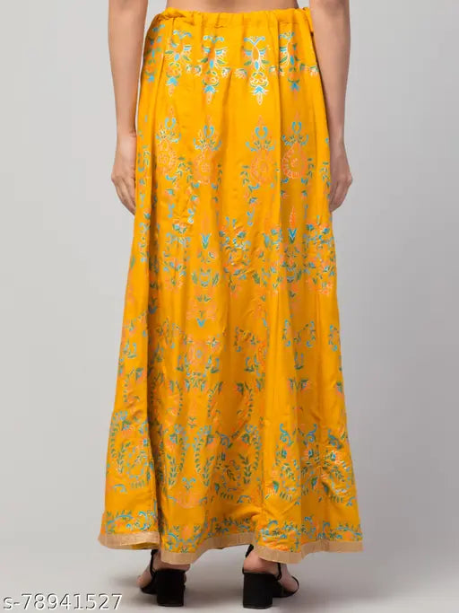 Viscose rayon printed net sharara skirt for women, ankle-length and wide leg design. Ideal for casual summer outfits, young and stylish ladies. Available in sizes ranging from 28 to Free Size. Indian origin