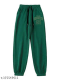 Green cotton blend abstract printed jogger pants, high-quality breathable athletic wear from Tabadtod