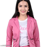 Maroon and pink kids winterwear, featuring a jacket set with a white T-shirt and a pant combo pack, for 89 to 101 years