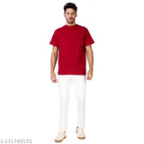 Men's slim mid-rise white polycotton jeans, durable double-stitched denim with a solid pattern, sizes 28, 30, 32, 34, and 36 (Waist 28, 30, 32, 34, 36; Length 39 in; Hip 30, 32, 34, 36, 38) - Made in India