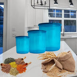 Multipurpose grocery container pack of 6, in blue and red colors