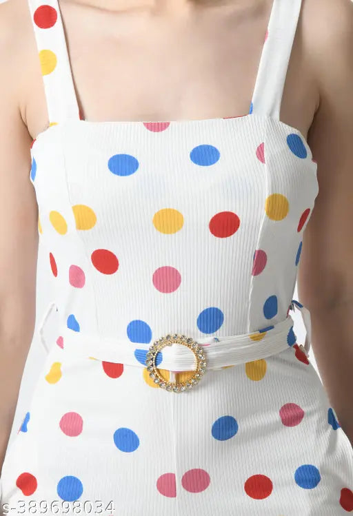 Polycotton striped jumpsuit for women, sleeveless with printed design, XS to XXL sizes