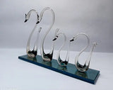 Handmade glass duck hourglass statue, high-definition decor for home, temple, or office
