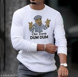 Printed mangroli garment trinding t-shirt, long sleeves, polyester, popular fabric in India for men and boys, size options available