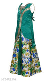 Silk blend ethnic Lehenga Choli set with net dupatta, embellished with floral stitch, ideal for children's parties and events