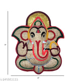 9 inch handcrafted wooden Ganesh idol, fragrant vetiver lavancha decorative wall hanging for home or office