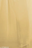 Ethnic yellow Georgette saree with border, cotton
