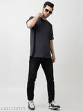 KEPA Men's loose fit quick dry cotton active lite running and gym T-shirt, solid color, half sleeves - India