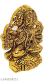 Brass Panchamukhi Hanuman Ji idol, Indian figurine for home office, dimensions 12cm x 12cm x 8cm