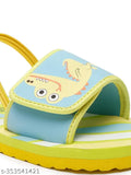 Crocodile print EVA sliders with back support and adjustable strap (Unisex), promoting healthy foot development for kids