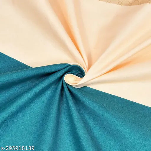 Striped cotton fitted bedsheets double and 2 pillow covers, breathable & moisture-wicking for summer, high-quality from Laughing Buddha