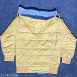 Light brown puffer jacket with a hood