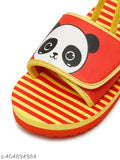 Panda Sliders/Flipflops With Adjustable Strap & Back Support - Red & Yellow (Boys)