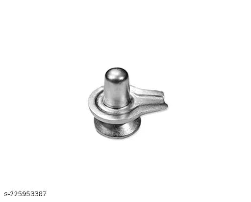 Metal Shivling, Sai Collection Parad Mercury Shivling 32g for worship, thumb size, 3cm x 2cm x 3cm, Indian origin