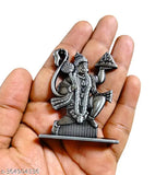 Deethyas Lord Hanuman Anjaneya metal double-sided car dashboard idol, glossy finish, small size for pooja rooms, study tables, or gifting