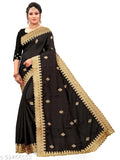 Vichitra silk, embellished cpallu work saree with running blouse, free size, Indian origin
