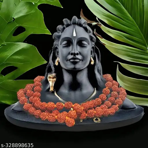 A symbolic representation of Lord Shiva with Rudraksha beads, often used in car dashboards or home puja rooms, ideal for Diwali gifting