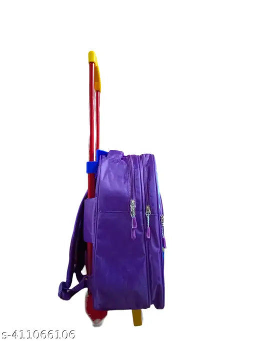 Waterproof polyester school trolley bag, 16 inches, 30 L, multicolor. Queen pink durable backpack for kids' books and school essentials