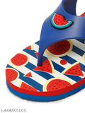Stylish boys' watermelon jelly slide-ons in navy blue
